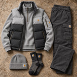 Winter Puffer Vest Cargo Outfit Set