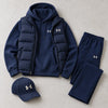 Winter Puffer Vest Hoodie Outfit Set