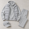 Winter Puffer Vest Hoodie Outfit Set