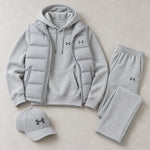Winter Puffer Vest Hoodie Outfit Set