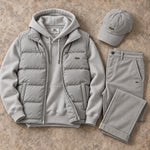 Men's Puffer Vest, Hoodie, Straight-Leg Pants & Cap 4-Piece Set