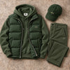 Men's Puffer Vest, Hoodie, Straight-Leg Pants & Cap 4-Piece Set