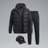 Winter Puffer Vest Hoodie Outfit Set
