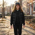 Men's Puffer Vest, Hoodie, Straight-Leg Pants & Cap 4-Piece Set